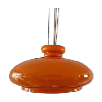 Orange opaline pendant light