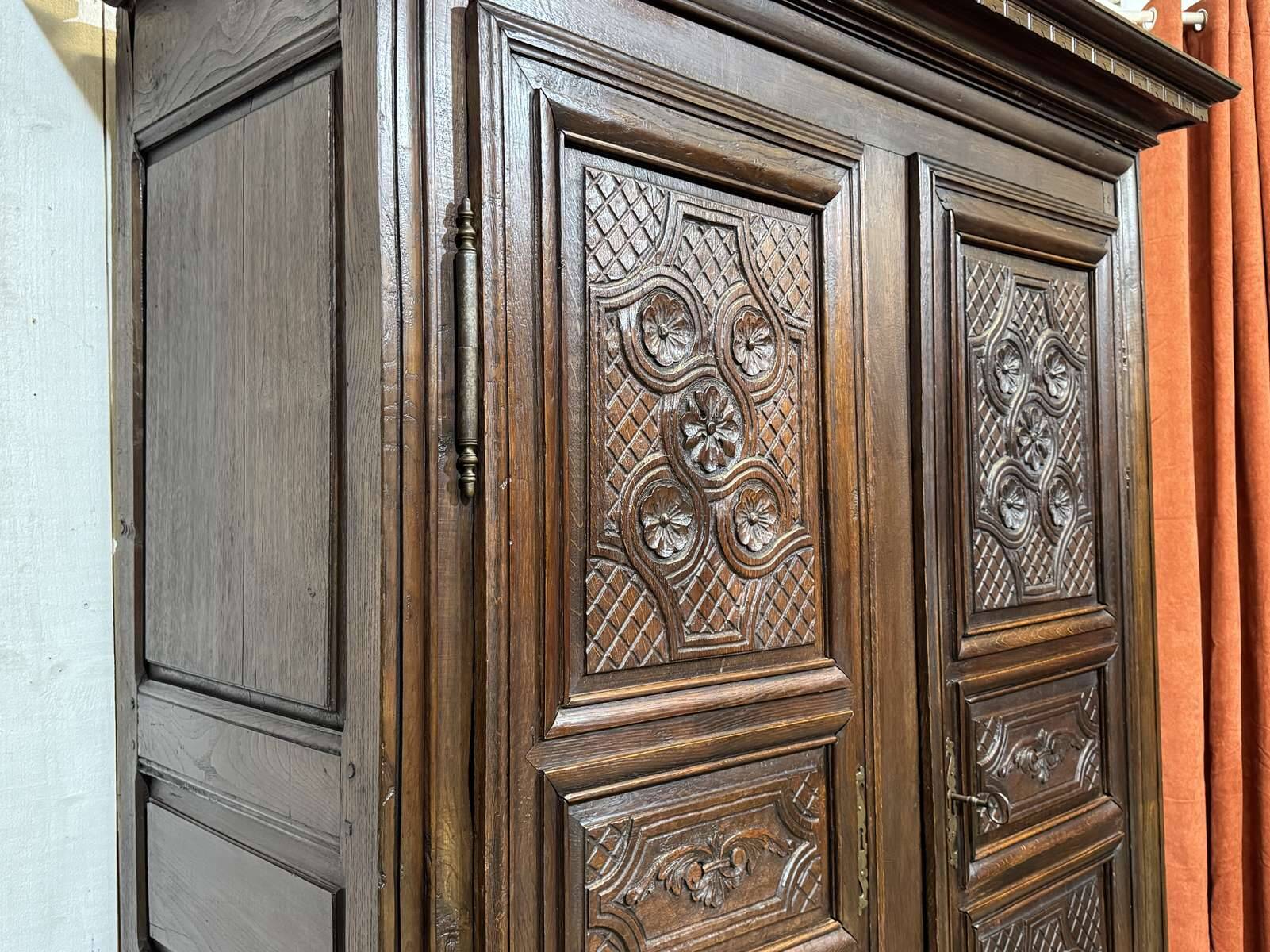 18th-century oak wardrobe