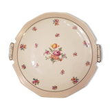 Plat rond Ø26 cm fleurs porcelaine de Limoges