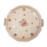 Round dish Ø26 cm flowers porcelain of Limoges