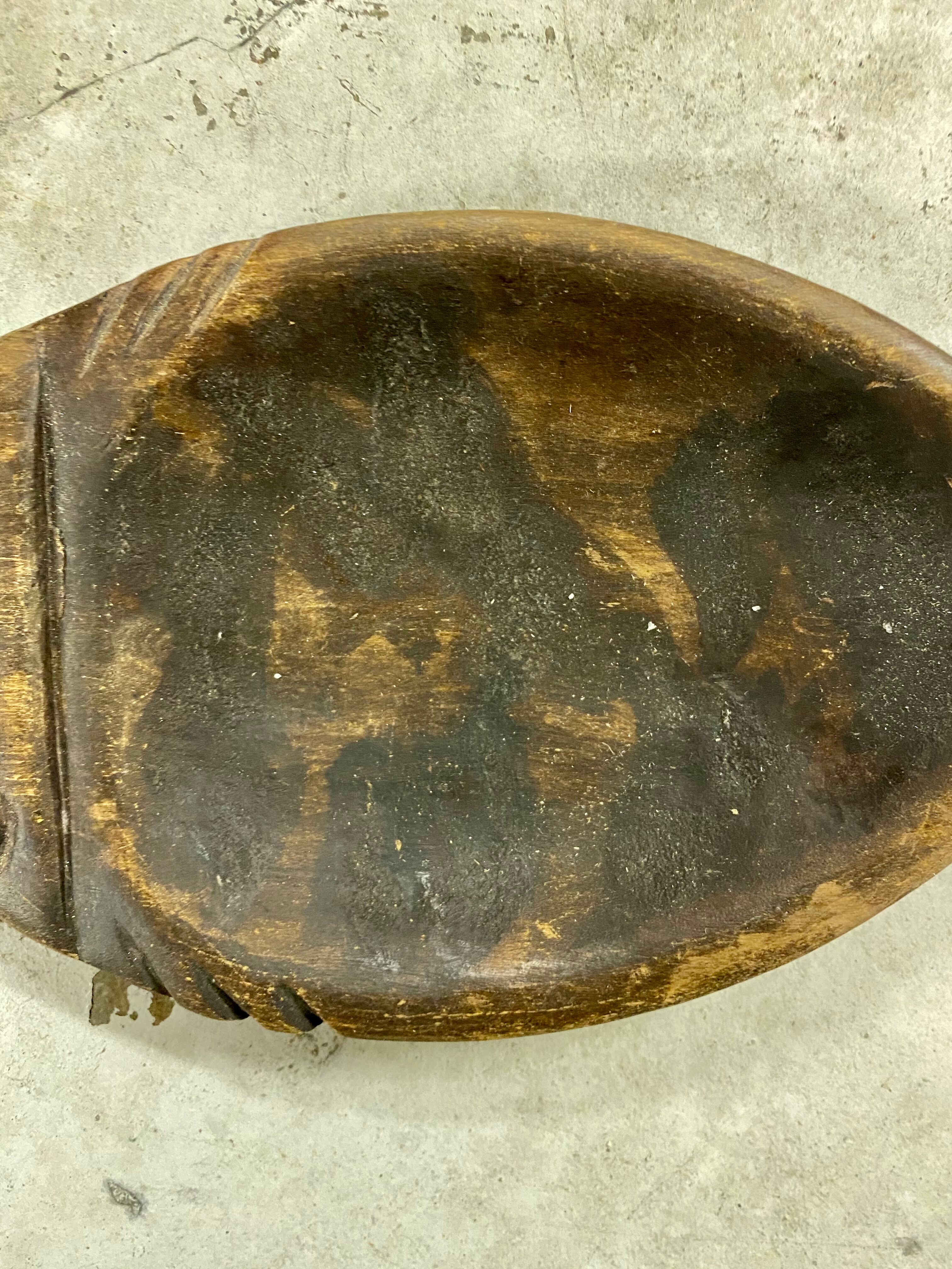 Wooden dish fish