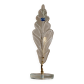 Lampe de table vintage en verre de Murano – verre en forme de feuille avec détails bleus – Italie années 1980