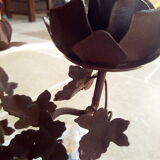 Chandelier 5 branches motifs fleurs