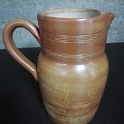 Jug / pitcher / jug enamelled terracotta "Sandstone from Berry"