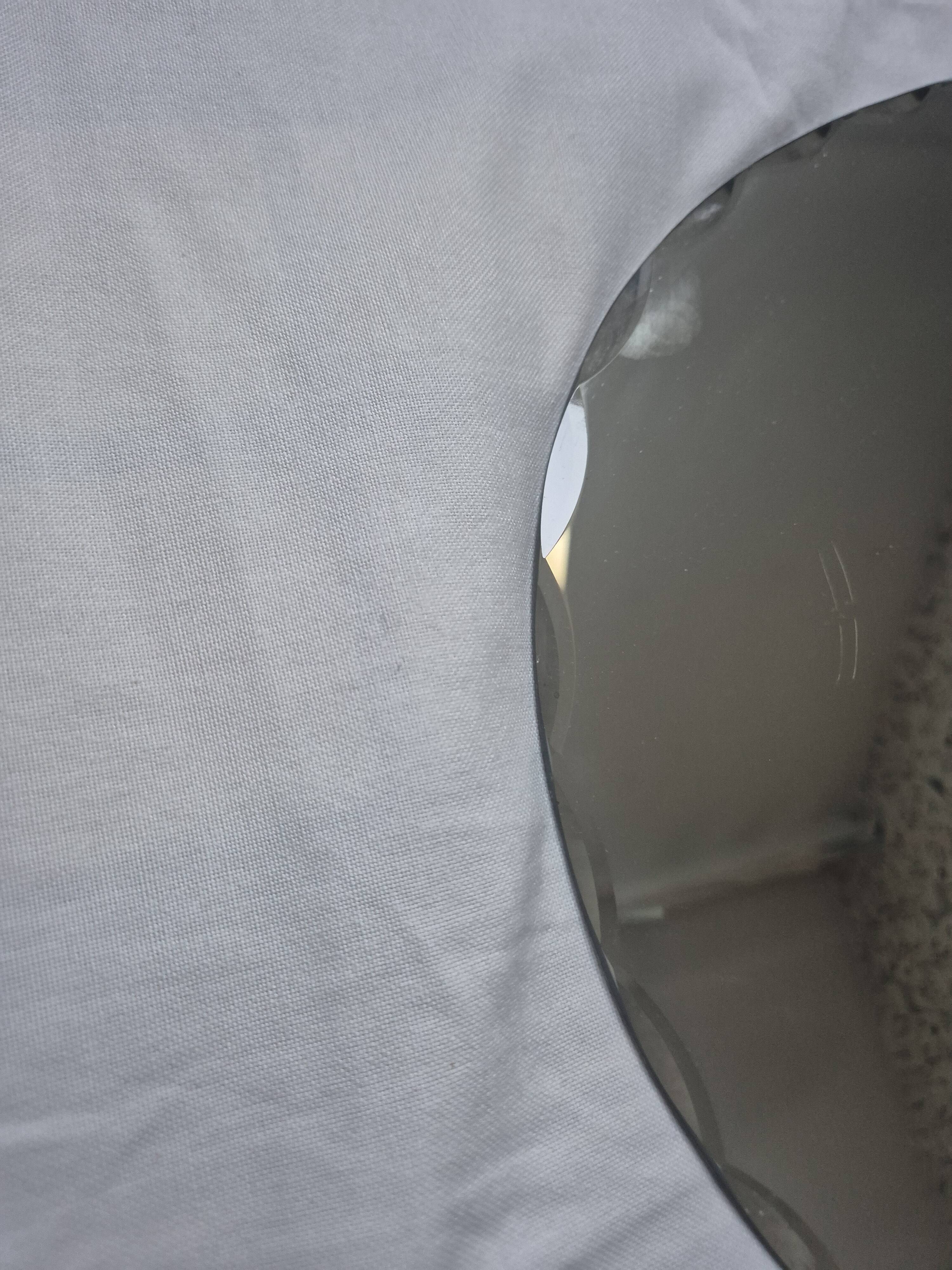 vintage oval mirror with bevelled edge