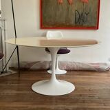 Saarinen table Knoll vintage 137 cm white marble