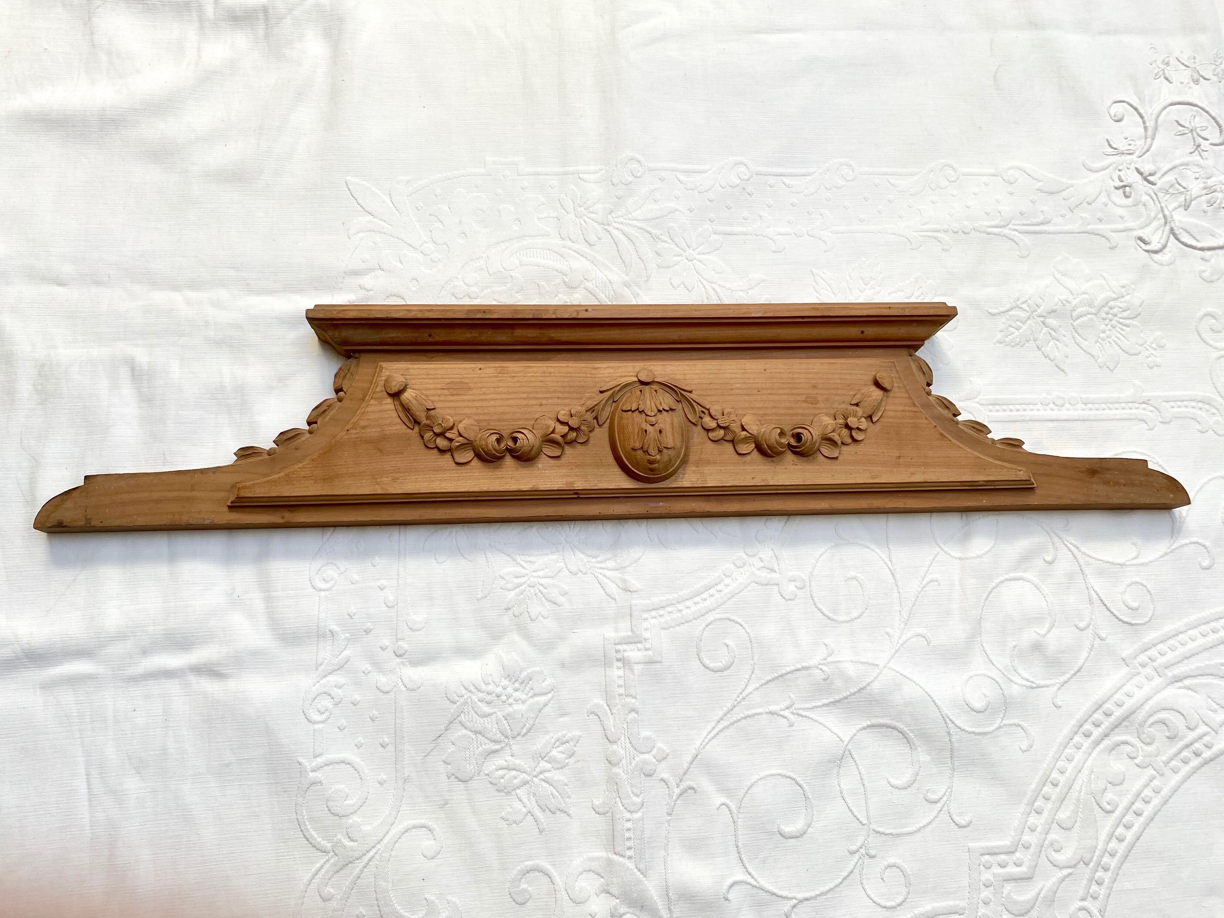 Solid wood pediment