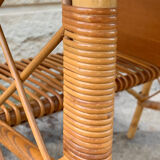 Rattan desk and chair 1960