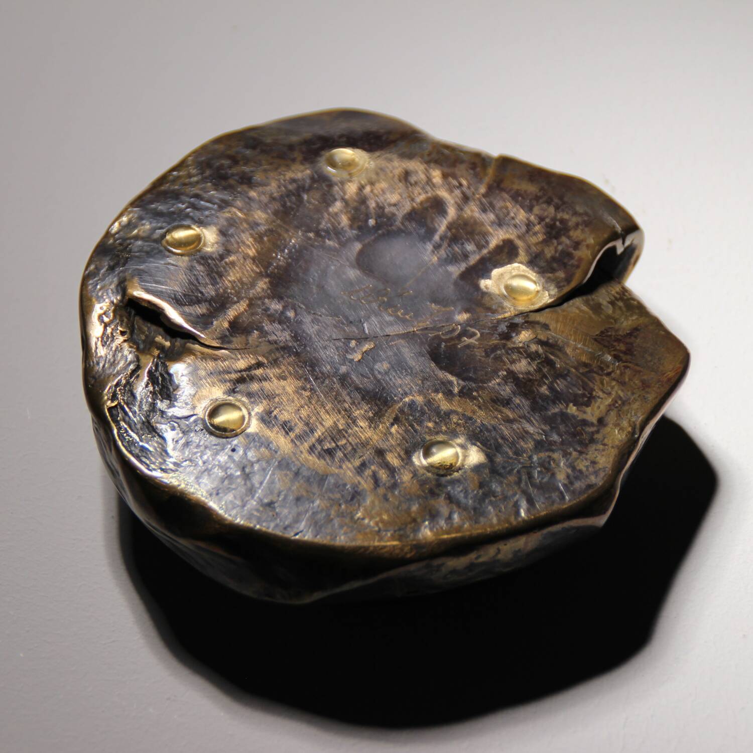 Bronze Candleholder & Bowl by Lothar Klute | Germany 1987