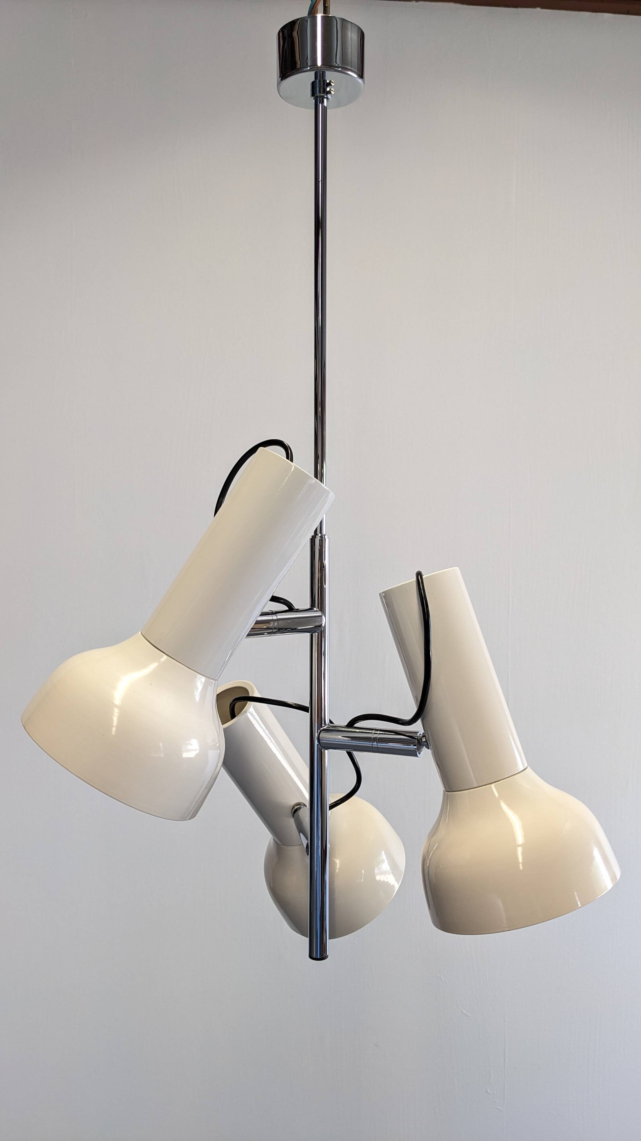 3-spot chandelier by Staff Leuchten, 1960s-70s