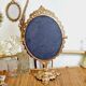 Golden metal psyche mirror 30x50cm