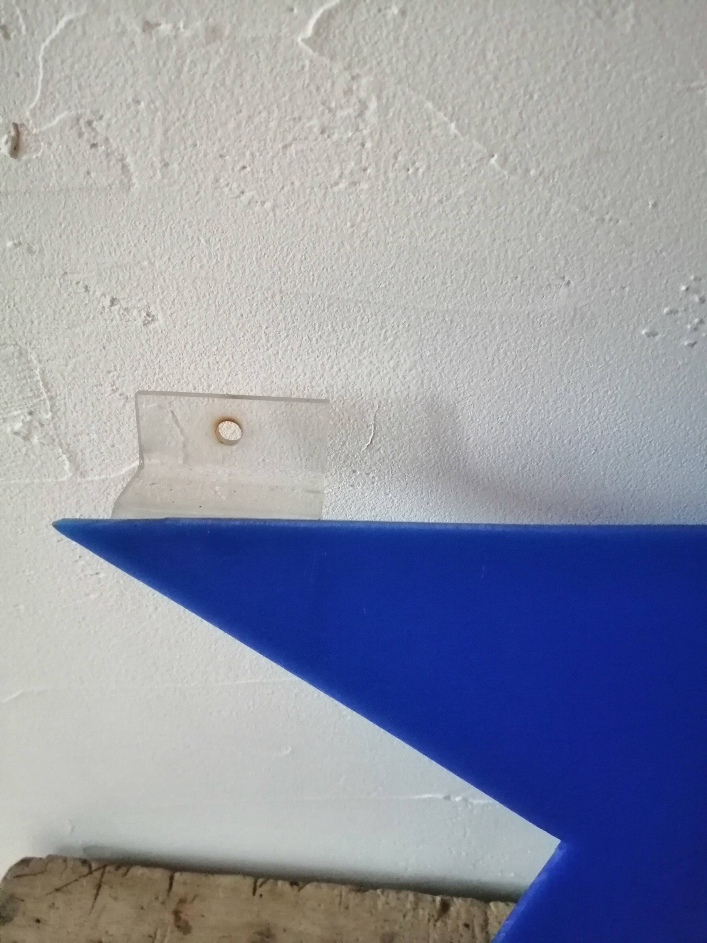 Vintage blue plexiglass sign letter "Star"