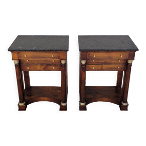 Paire de consoles empire en acajou
