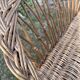 Vintage 1960 wicker storage bench