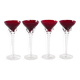 Set of ruby glasses, Danish design, 1970s, manufactured in Denmark