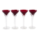 Set of ruby glasses, Danish design, 1970s, manufactured in Denmark