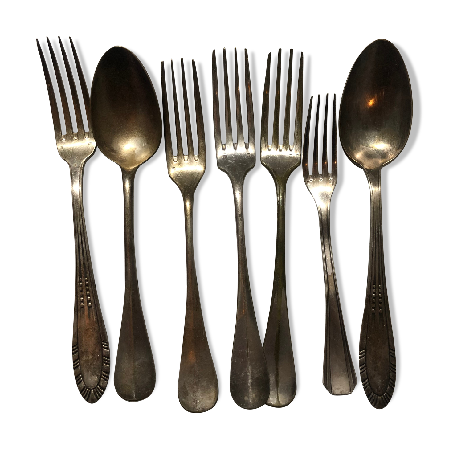 Silver metal forks