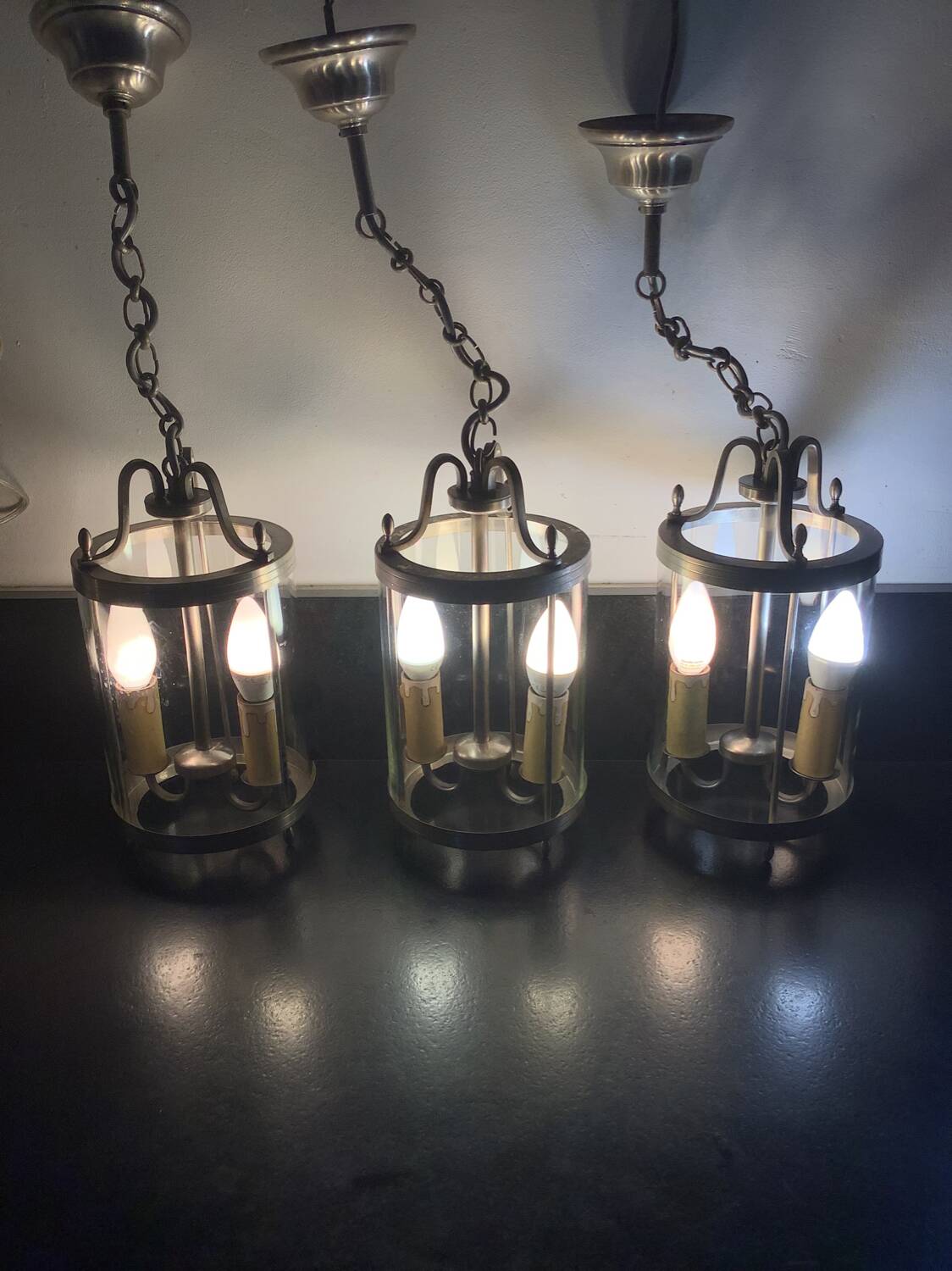 3 vintage lanterns