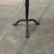 Large tripod candlestick in brutalist wrought iron, mid-century, 1960s.