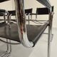 Lot 8 chaises tubulaire style MG5 Grassi en cuir noir vintage 1980