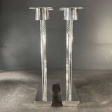 Pair of bronze candelabras by RICHARD MEIER " Swid Powell " for Cleto Munari, 1983