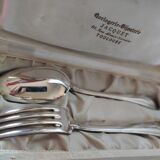 White box fork spoon silver plated