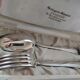 White box fork spoon silver plated