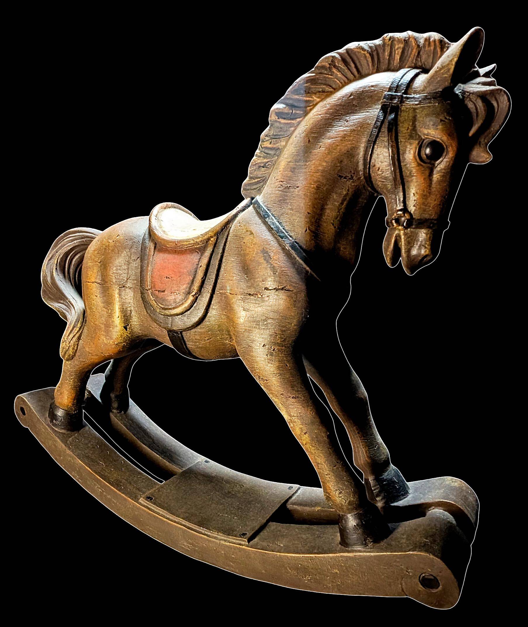 Cheval à bascule vintage en bois Clayre & Eef