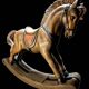 Cheval à bascule vintage en bois Clayre & Eef
