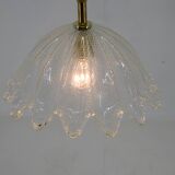 Glass and brass pendant, italy, 1970s