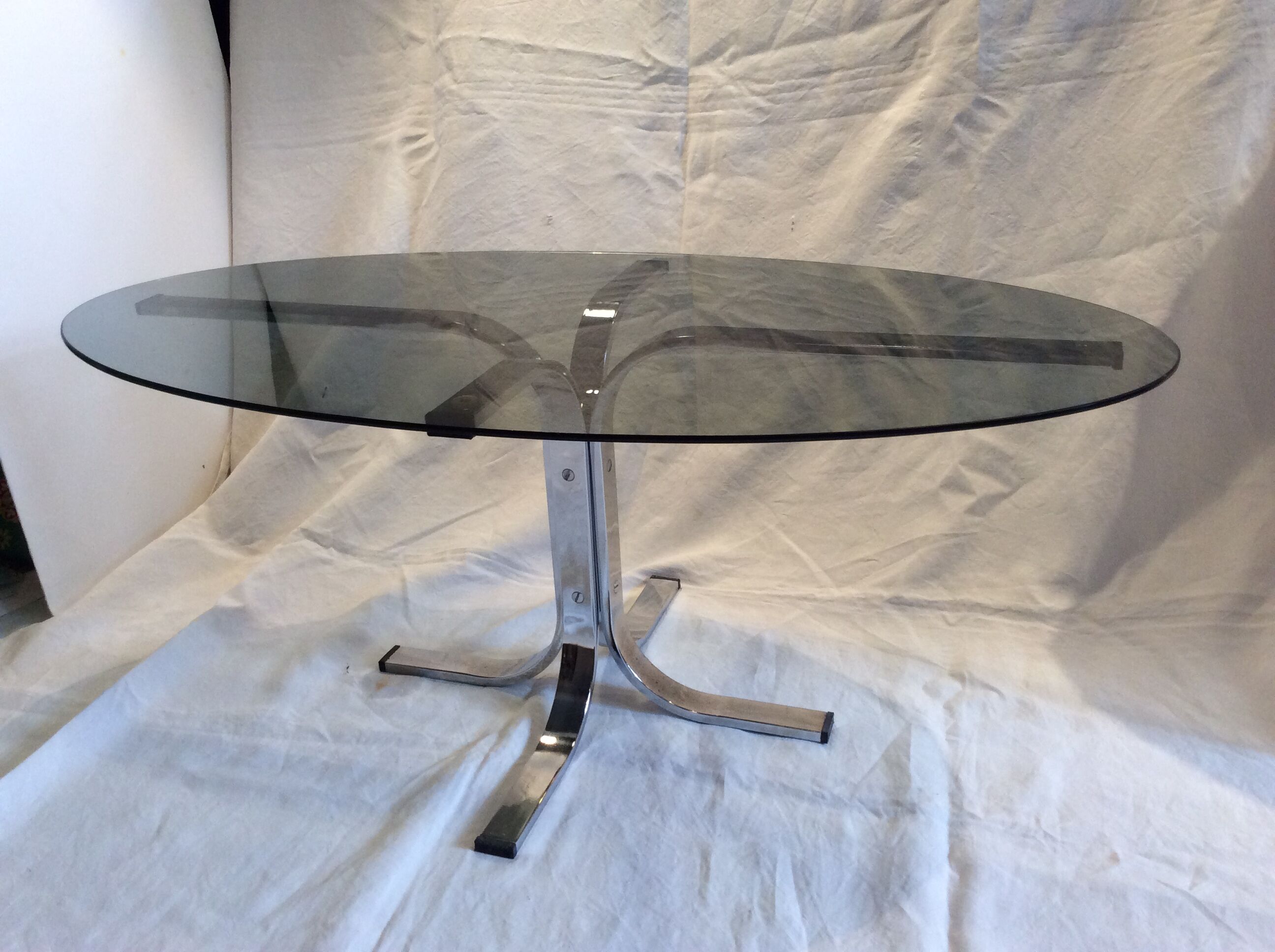 Vintage glass coffee table