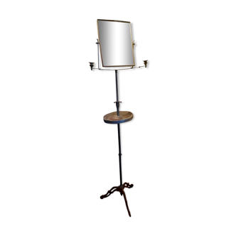 Barber's mirror on telescopic stand 1920 43x35cm