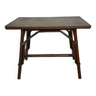 Rattan side table