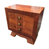 art deco 3-drawer bedside