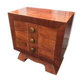 art deco 3-drawer bedside