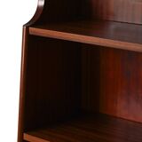 Bibliothèque scandinave en acajou avec tiroirs