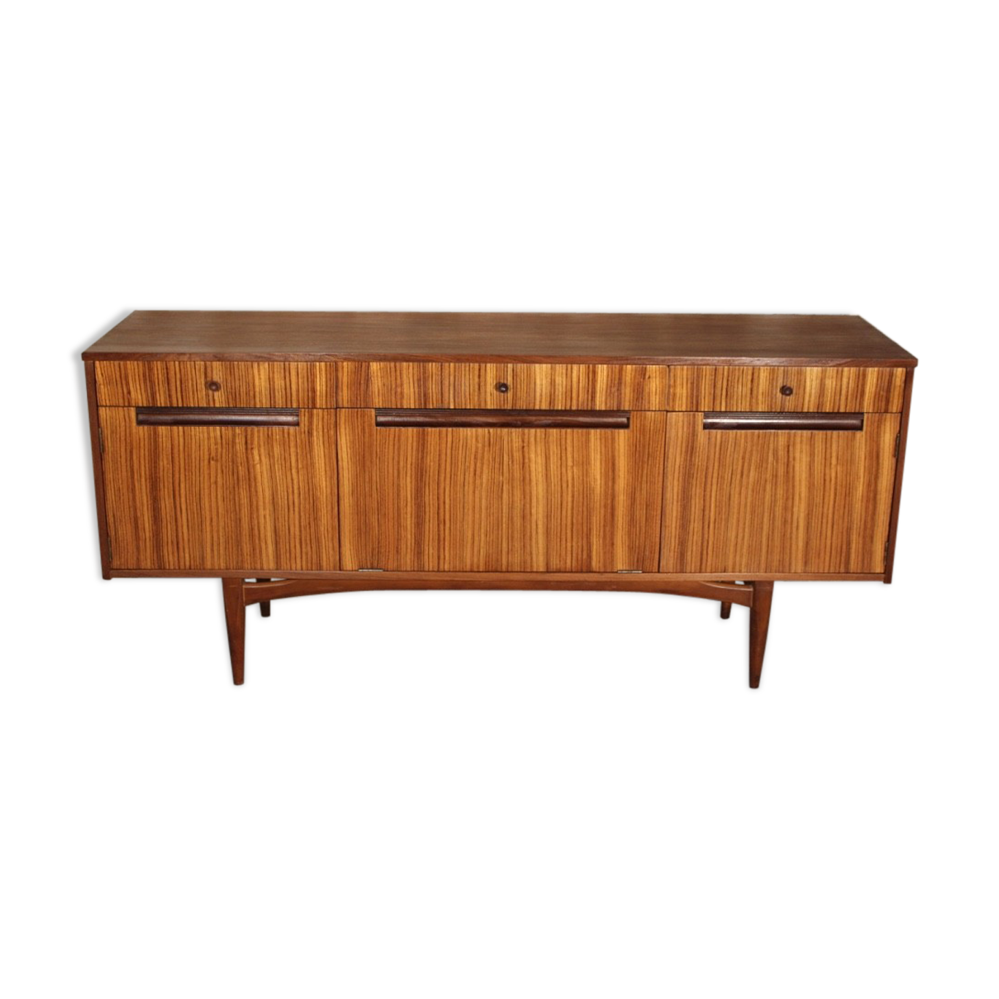 Teak and zebrano sideboard