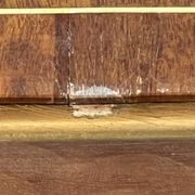 Art Deco sideboard or bar furniture, various veneers, bronze and ironwork, c