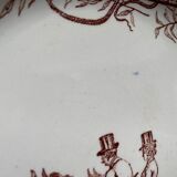 Flat plates iron earth hunting scene vieillard