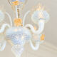 Vintage opalescent Murano chandelier – Italy, 1970s