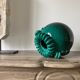 Vase ball enamelled green Gustave Asch for Primavera model ball called Sainte Radegonde