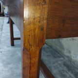 Rustic burgundy farm table 19th -1m80