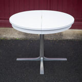 Round table formica white vintage 60/70