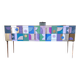 Coloured Murano glass and brass sideboard - 4 drawers