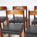 Set of 6 Danish Teak Dining Chairs by Frem Røjle, 1971