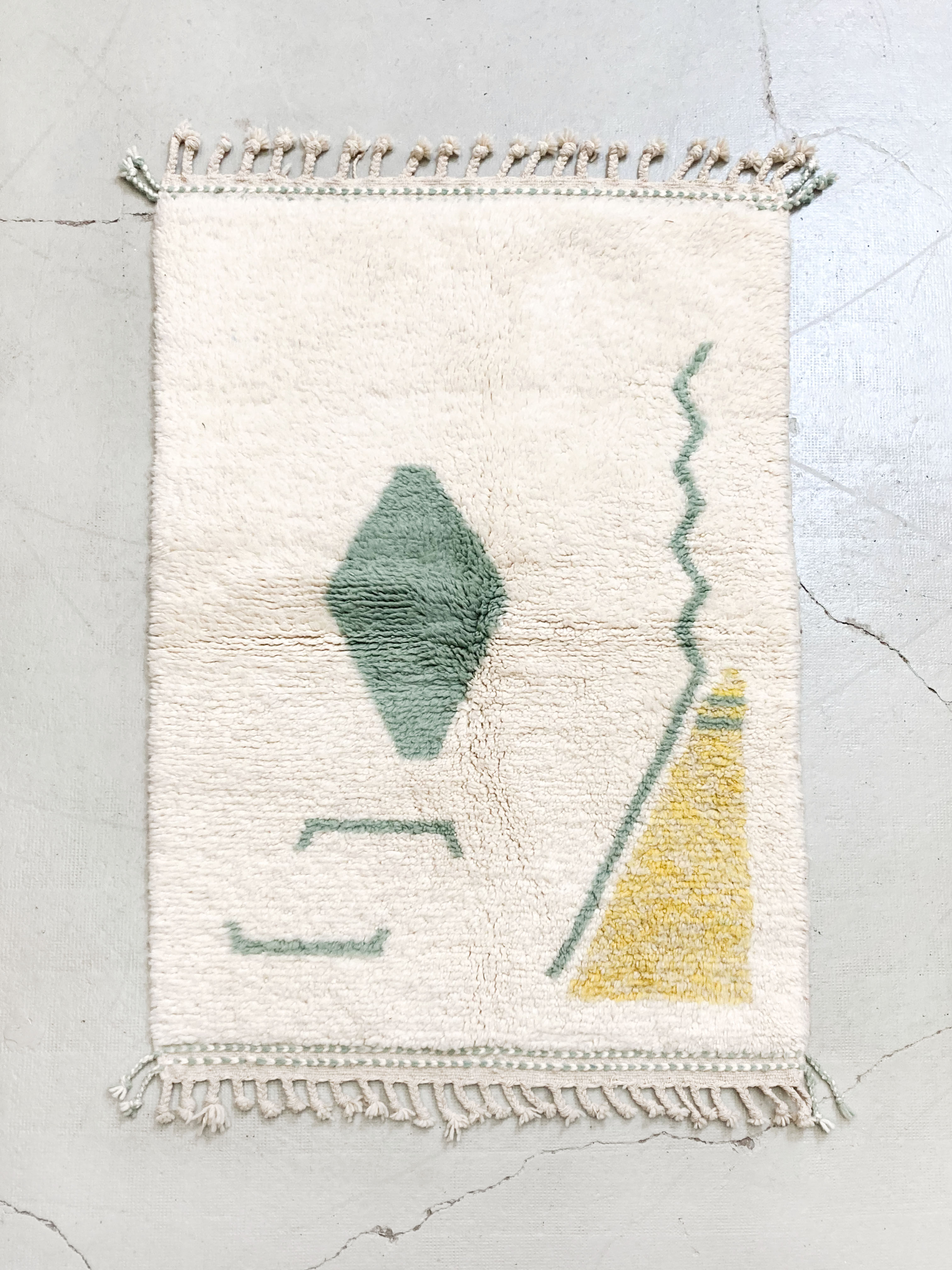 Contemporary moroccan berber carpet beni ouarain with colorful patterns