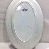 Creil and Montereau - Oval flat in faience model Flora