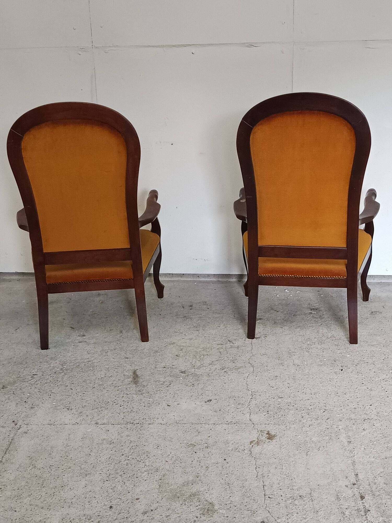 pair of Voltaire armchairs