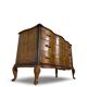 Commode italienne Art déco en loupe de noyer, années 1940-50