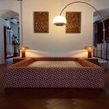 Cinna vintage 70s bed and bedside table set